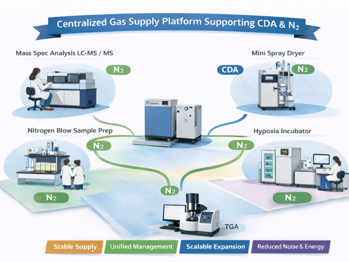 科研數據的隱形守護者：日本岩田無油渦卷技術如何解決貴重儀器中心的供氣痛點？